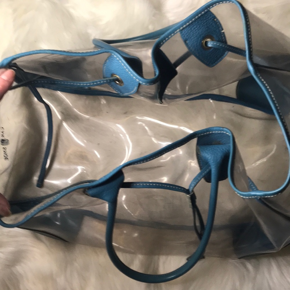 Prada Car shoe bag Aqua and clear plastic - Picture 4 of 9